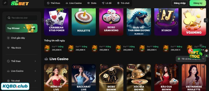 Các trò chơi hot điểm danh tại cổng game 86BET
