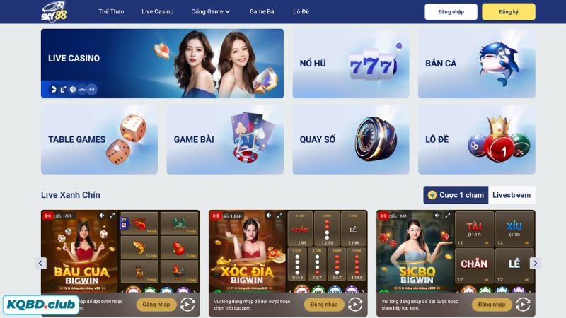 SKY88 cung cấp hàng loạt các sản phẩm giải trí trực tuyến phục vụ người chơi SKY88 cung cấp hàng loạt các sản phẩm giải trí trực tuyến phục vụ người chơi