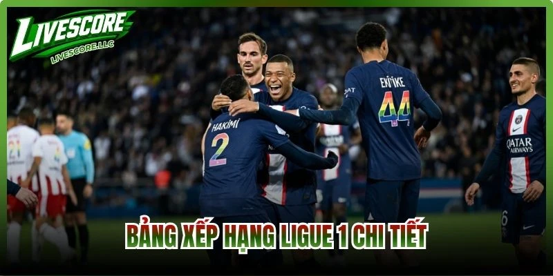 Bảng xếp hạng Ligue 1 chi tiết