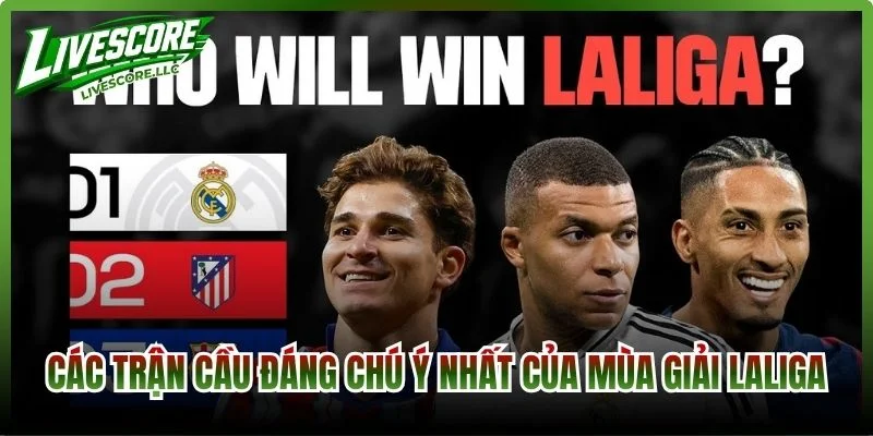 Các trận cầu đáng chú ý nhất của mùa giải LaLiga