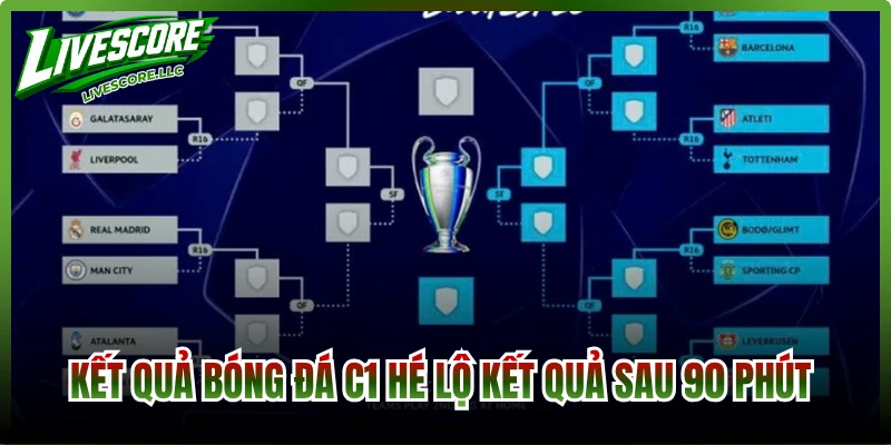 Kết quả bóng đá C1 hé lộ kết quả sau 90 phút