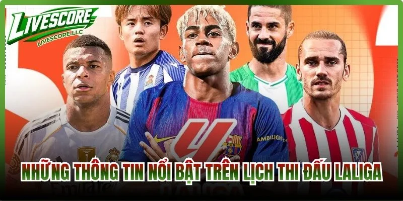 Những thông tin nổi bật trên lịch thi đấu LaLiga