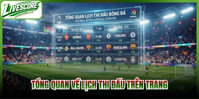 Tổng quan về lịch thi đấu trên trang livescore.report
